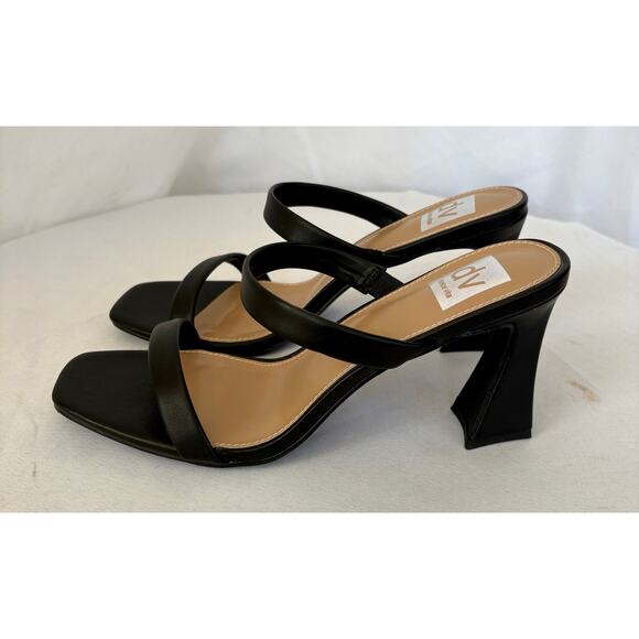 DV Dolce Vita Yorke Two-Band Square-Toe High Heel Dress Sandal Black Size 9 NWT - Picture 4 of 6